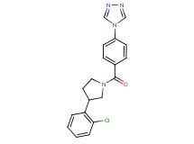 4-(4-{[3-(2-chlorophenyl)pyrrolidin-1-yl]carbonyl}phenyl)-4H-1,2,4-triazole