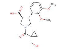 (3S*,4R*)-4-(2,3-dimethoxyphenyl)-1-{[1-(hydroxymethyl)cyclopropyl]carbonyl}-3-pyrrolidinecarboxylic acid