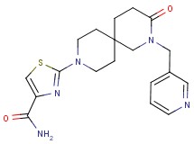 2-[3-oxo-2-(pyridin-3-ylmethyl)-2,9-diazaspiro[5.5]undec-9-yl]-1,3-thiazole-4-carboxamide