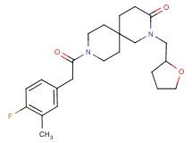 9-[(4-fluoro-3-methylphenyl)acetyl]-2-(tetrahydrofuran-2-ylmethyl)-2,9-diazaspiro[5.5]undecan-3-one