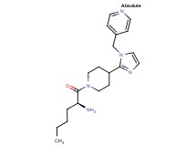 (2S)-1-oxo-1-{4-[1-(4-pyridinylmethyl)-1H-imidazol-2-yl]-1-piperidinyl}-2-hexanamine