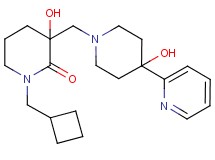 1-(cyclobutylmethyl)-3-hydroxy-3-{[4-hydroxy-4-(2-pyridinyl)-1-piperidinyl]methyl}-2-piperidinone