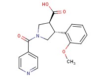 (3S*,4R*)-1-isonicotinoyl-4-(2-methoxyphenyl)pyrrolidine-3-carboxylic acid