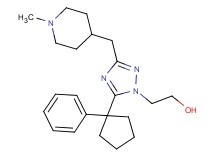 2-[3-[(1-methylpiperidin-4-yl)methyl]-5-(1-phenylcyclopentyl)-1H-1,2,4-triazol-1-yl]ethanol