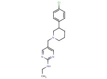 5-{[3-(4-chlorophenyl)piperidin-1-yl]methyl}-N-ethylpyrimidin-2-amine