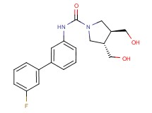 (3S*,4S*)-N-(3'-fluorobiphenyl-3-yl)-3,4-bis(hydroxymethyl)pyrrolidine-1-carboxamide
