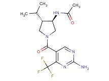N-((3R*,4S*)-1-{[2-amino-4-(trifluoromethyl)-5-pyrimidinyl]carbonyl}-4-isopropyl-3-pyrrolidinyl)acetamide
