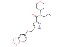 5-[(1,3-benzodioxol-5-yloxy)methyl]-N-ethyl-N-(tetrahydro-2H-pyran-4-yl)-1H-pyrazole-3-carboxamide