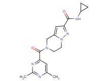 N-cyclopropyl-5-[(2,6-dimethylpyrimidin-4-yl)carbonyl]-4,5,6,7-tetrahydropyrazolo[1,5-a]pyrazine-2-carboxamide
