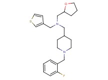 1-[1-(2-fluorobenzyl)-4-piperidinyl]-N-(tetrahydro-2-furanylmethyl)-N-(3-thienylmethyl)methanamine