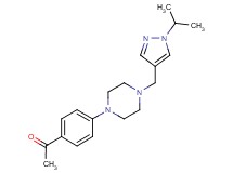 1-(4-{4-[(1-isopropyl-1H-pyrazol-4-yl)methyl]piperazin-1-yl}phenyl)ethanone