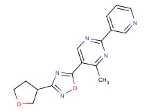 4-methyl-2-pyridin-3-yl-5-[3-(tetrahydrofuran-3-yl)-1,2,4-oxadiazol-5-yl]pyrimidine