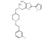 ({1-[2-(3-fluorophenyl)ethyl]-4-piperidinyl}methyl)methyl{[5-methyl-2-(2-thienyl)-1,3-oxazol-4-yl]methyl}amine