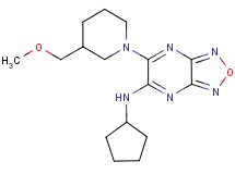 N-cyclopentyl-6-[3-(methoxymethyl)-1-piperidinyl][1,2,5]oxadiazolo[3,4-b]pyrazin-5-amine
