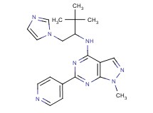 N-[1-(1H-imidazol-1-ylmethyl)-2,2-dimethylpropyl]-1-methyl-6-pyridin-4-yl-1H-pyrazolo[3,4-d]pyrimidin-4-amine