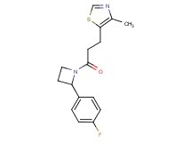 5-{3-[2-(4-fluorophenyl)-1-azetidinyl]-3-oxopropyl}-4-methyl-1,3-thiazole