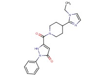5-{[4-(1-ethyl-1H-imidazol-2-yl)piperidin-1-yl]carbonyl}-2-phenyl-1,2-dihydro-3H-pyrazol-3-one