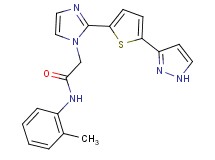 N-(2-methylphenyl)-2-{2-[5-(1H-pyrazol-3-yl)-2-thienyl]-1H-imidazol-1-yl}acetamide