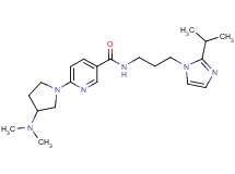 6-[3-(dimethylamino)-1-pyrrolidinyl]-N-[3-(2-isopropyl-1H-imidazol-1-yl)propyl]nicotinamide