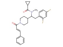 N-(2-(2,4-difluorophenyl)-1-{1-[(2E)-3-phenyl-2-propenoyl]-4-piperidinyl}ethyl)-N-methylcyclopropanecarboxamide