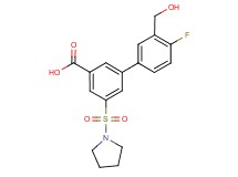 4'-fluoro-3'-(hydroxymethyl)-5-(pyrrolidin-1-ylsulfonyl)biphenyl-3-carboxylic acid