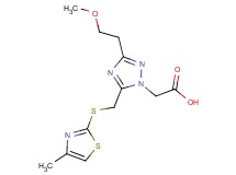 (3-(2-methoxyethyl)-5-{[(4-methyl-1,3-thiazol-2-yl)thio]methyl}-1H-1,2,4-triazol-1-yl)acetic acid