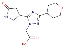 [5-(5-oxopyrrolidin-3-yl)-3-(tetrahydro-2H-pyran-4-yl)-1H-1,2,4-triazol-1-yl]acetic acid