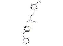 N-methyl-2-(1-methyl-1H-pyrazol-4-yl)-N-{[4-(pyrrolidin-1-ylmethyl)-2-thienyl]methyl}ethanamine