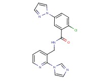 2-chloro-N-{[2-(1H-imidazol-1-yl)pyridin-3-yl]methyl}-5-(1H-pyrazol-1-yl)benzamide