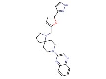 2-(1-{[5-(1H-pyrazol-3-yl)-2-furyl]methyl}-1,8-diazaspiro[4.5]dec-8-yl)quinoxaline