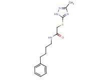2-[(3-methyl-1H-1,2,4-triazol-5-yl)thio]-N-(4-phenylbutyl)acetamide
