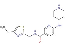 N-[(4-ethyl-1,3-thiazol-2-yl)methyl]-6-(piperidin-4-ylamino)nicotinamide