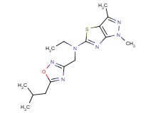 N-ethyl-N-[(5-isobutyl-1,2,4-oxadiazol-3-yl)methyl]-1,3-dimethyl-1H-pyrazolo[3,4-d][1,3]thiazol-5-amine
