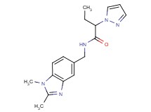 N-[(1,2-dimethyl-1H-benzimidazol-5-yl)methyl]-2-(1H-pyrazol-1-yl)butanamide