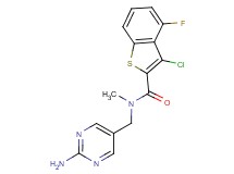N-[(2-amino-5-pyrimidinyl)methyl]-3-chloro-4-fluoro-N-methyl-1-benzothiophene-2-carboxamide