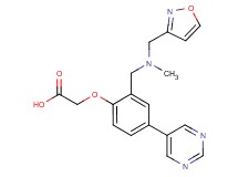 (2-{[(isoxazol-3-ylmethyl)(methyl)amino]methyl}-4-pyrimidin-5-ylphenoxy)acetic acid