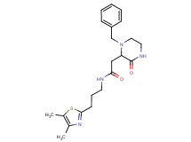 2-(1-benzyl-3-oxopiperazin-2-yl)-N-[3-(4,5-dimethyl-1,3-thiazol-2-yl)propyl]acetamide