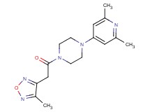 1-(2,6-dimethylpyridin-4-yl)-4-[(4-methyl-1,2,5-oxadiazol-3-yl)acetyl]piperazine