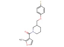 3-[(4-fluorophenoxy)methyl]-1-(2-methyl-3-furoyl)piperidine