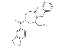 4-benzyl-1-(2,3-dihydro-1-benzofuran-5-ylcarbonyl)-3-ethyl-1,4-diazepan-5-one