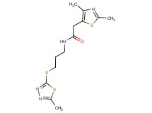 2-(2,4-dimethyl-1,3-thiazol-5-yl)-N-{3-[(5-methyl-1,3,4-thiadiazol-2-yl)thio]propyl}acetamide