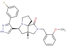 (3aS*,5S*,9aS*)-5-[3-(3-fluorophenyl)-1H-pyrazol-4-yl]-2-(2-methoxybenzyl)hexahydro-7H-pyrrolo[3,4-g]pyrrolizin-1(2H)-one