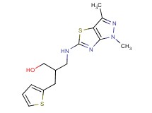 3-[(1,3-dimethyl-1H-pyrazolo[3,4-d][1,3]thiazol-5-yl)amino]-2-(2-thienylmethyl)propan-1-ol