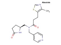 3-(4-methyl-1,3-thiazol-5-yl)-N-{[(2S)-5-oxo-2-pyrrolidinyl]methyl}-N-(4-pyridinylmethyl)propanamide