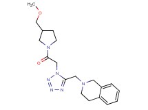 2-[(1-{2-[3-(methoxymethyl)-1-pyrrolidinyl]-2-oxoethyl}-1H-tetrazol-5-yl)methyl]-1,2,3,4-tetrahydroisoquinoline