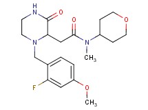 2-[1-(2-fluoro-4-methoxybenzyl)-3-oxo-2-piperazinyl]-N-methyl-N-(tetrahydro-2H-pyran-4-yl)acetamide
