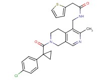 N-[(7-{[1-(4-chlorophenyl)cyclopropyl]carbonyl}-3-methyl-5,6,7,8-tetrahydro-2,7-naphthyridin-4-yl)methyl]-2-(2-thienyl)acetamide