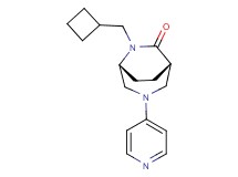 (1S*,5R*)-6-(cyclobutylmethyl)-3-(4-pyridinyl)-3,6-diazabicyclo[3.2.2]nonan-7-one