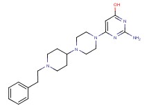 2-amino-6-{4-[1-(2-phenylethyl)piperidin-4-yl]piperazin-1-yl}pyrimidin-4-ol