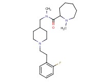N-({1-[2-(2-fluorophenyl)ethyl]-4-piperidinyl}methyl)-N,1-dimethyl-2-azepanecarboxamide